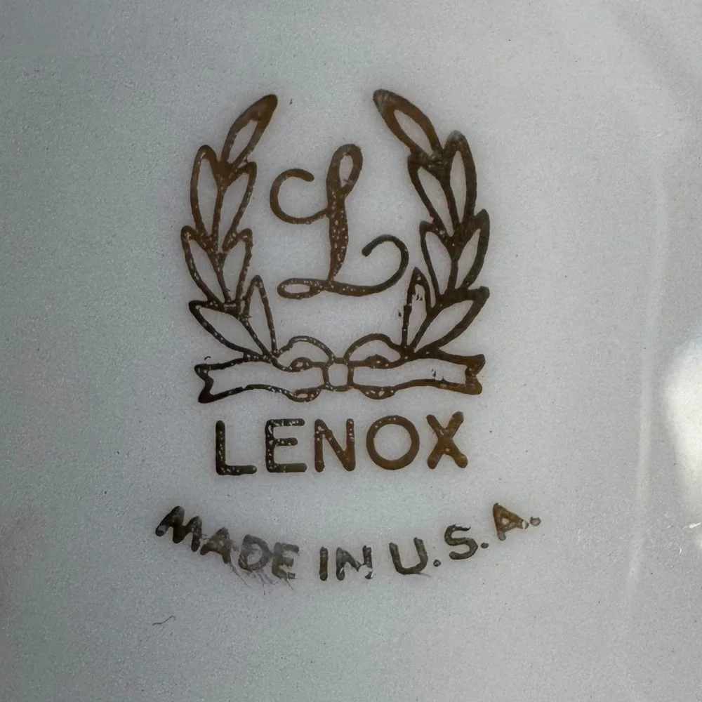 VTG Lenox Olympia Gold Nut Dish Mid Century Crescent Serving Candy Dish Catchall